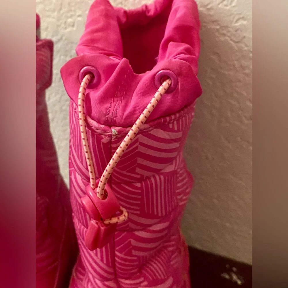 Pink Quilted Winter Boots